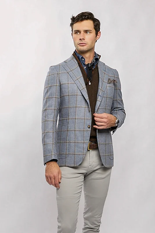 James Jacket in Blue/Brown Artistic Men's Hand Artistic Men's Hand