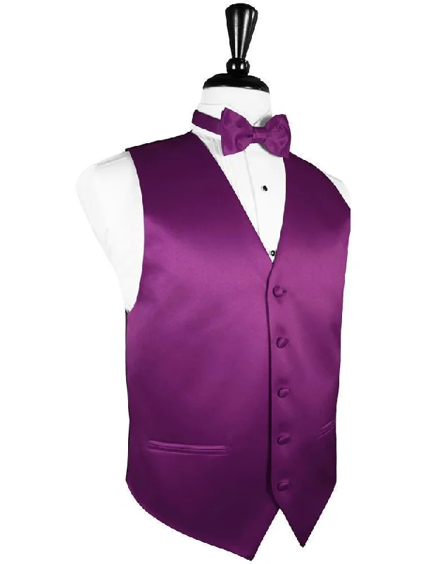 Cassis Luxury Satin Tuxedo Vest Elegant Men's Formal  Elegant Men's Formal 