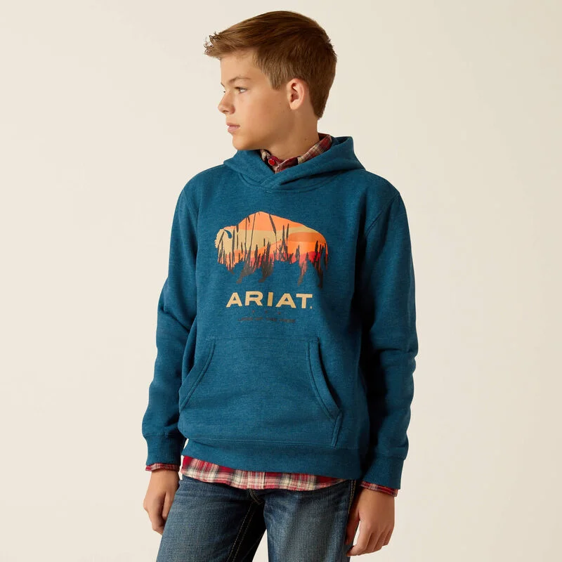 Ariat Boy's Bison Plains Hoodie Elegant Men's Formal  Elegant Men's Formal 