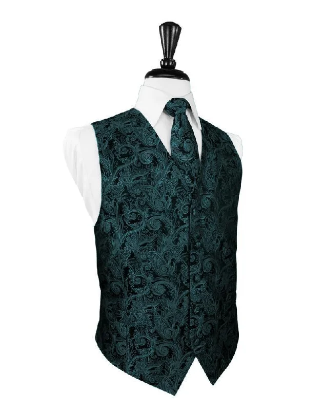 Jade Tapestry Tuxedo Vest Youthful Men's Pop Youthful Men's Pop