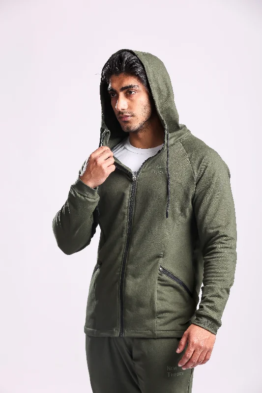 Athletic Training Hoodie- Olive Stylish Men's Tropical  Stylish Men's Tropical 