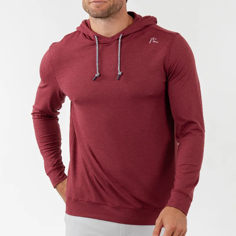 Hesi Performance Hoodie | Heather - Red Card Red/Merlot Dynamic Men's Glow Dynamic Men's Glow