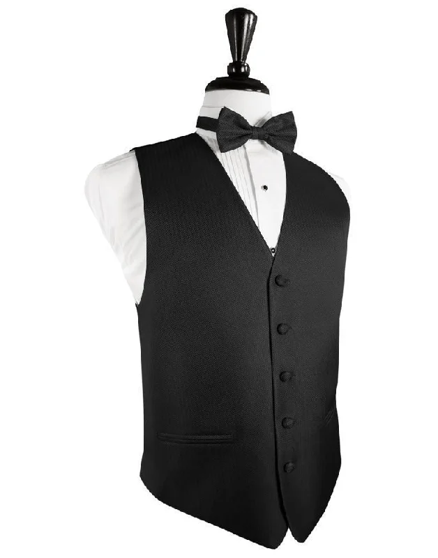 Black Herringbone Tuxedo Vest Refined Men's Velvet Refined Men's Velvet