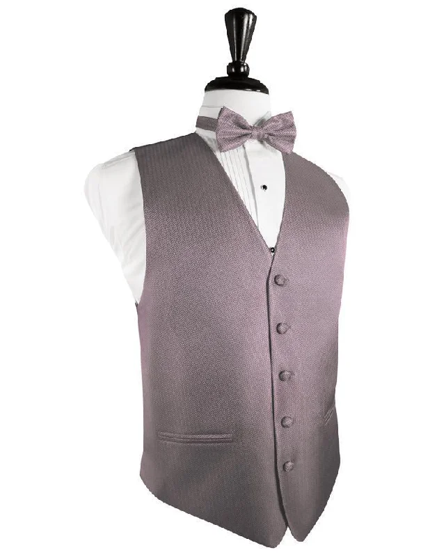 Frosty Pink Herringbone Tuxedo Vest Youthful Men's Pop Youthful Men's Pop