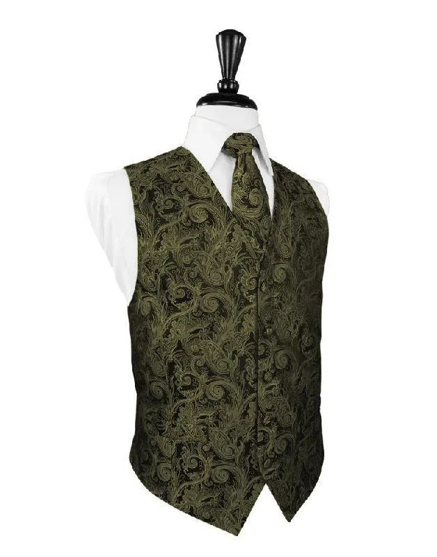 Moss Tapestry Tuxedo Vest Sleek Men's Contemporary  Sleek Men's Contemporary 