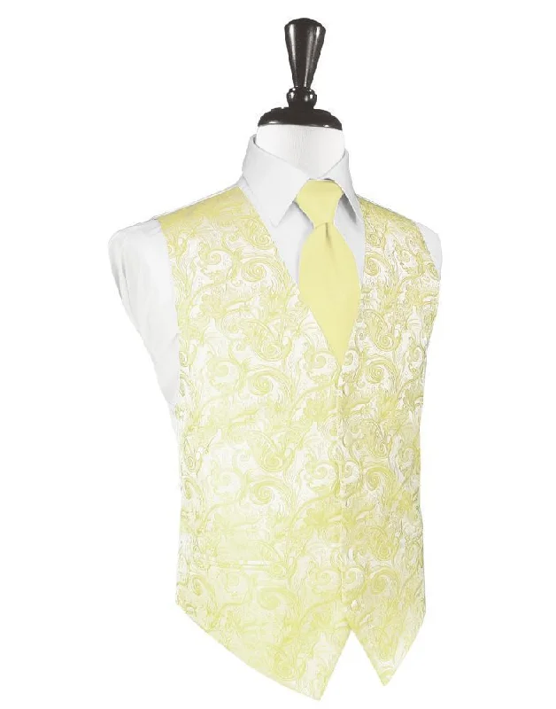 Canary Tapestry Tuxedo Vest Elegant Men's Cashmere Elegant Men's Cashmere