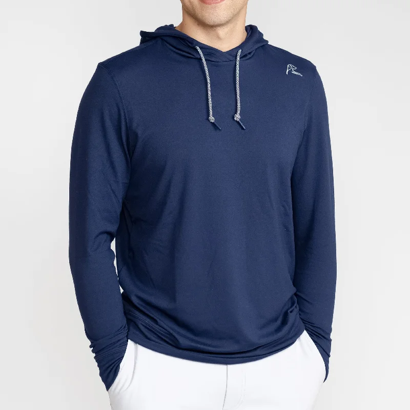 Hesi Performance Hoodie | Heather - Admiral Navy/Ink Blue Stylish Men's Neon Stylish Men's Neon