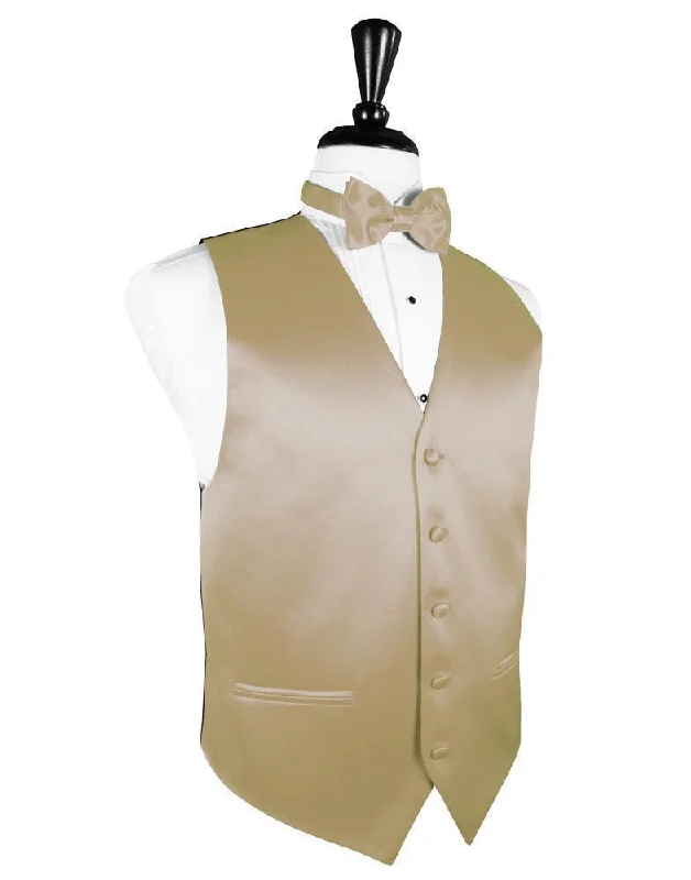 Golden Luxury Satin Tuxedo Vest Gym Gym