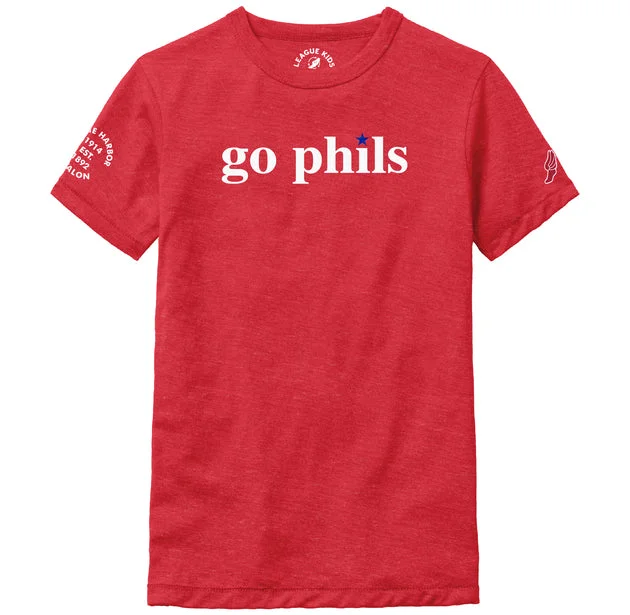 Kids Go Phils Victory Falls Tee - Heather True Red Streetwear Style Streetwear Style