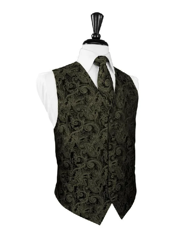 Sage Tapestry Tuxedo Vest Cozy Men's Winter Cozy Men's Winter