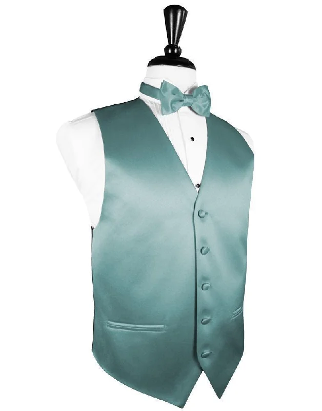 Mist Luxury Satin Tuxedo Vest Elegant Men's Cashmere Elegant Men's Cashmere