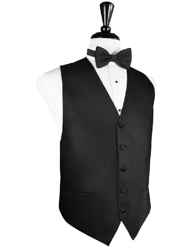 Black Palermo Tuxedo Vest Elegant Men's Cashmere Elegant Men's Cashmere