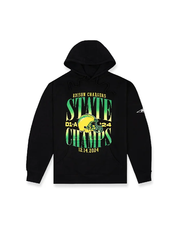 Edison State Champions P/O Hoodie Trendy Men's Oversized Trendy Men's Oversized