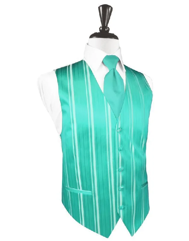 Mermaid Striped Satin Tuxedo Vest Organic Organic