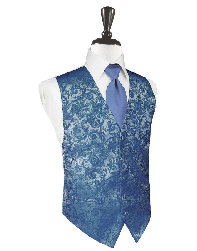 Periwinkle Tapestry Tuxedo Vest Monochromatic All Monochromatic All