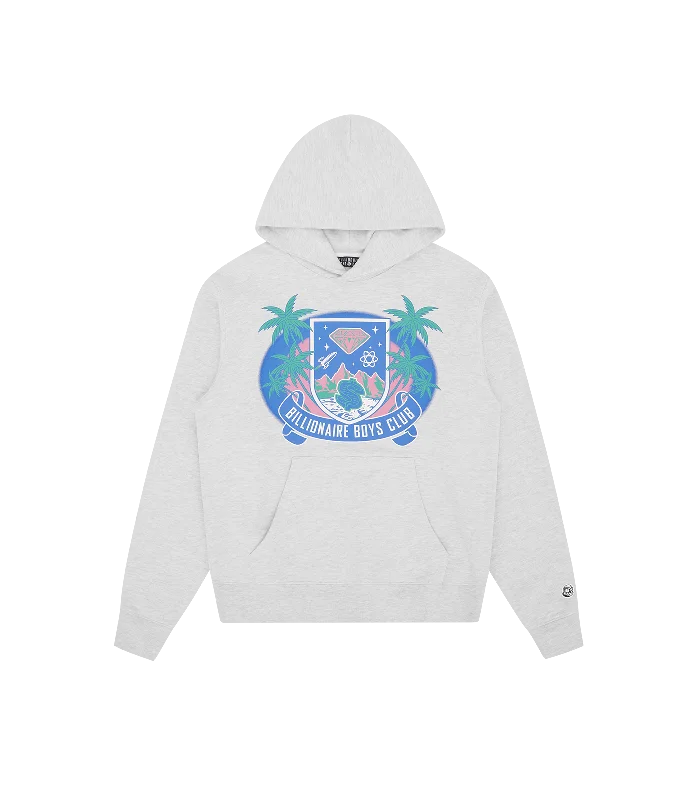 TROPICAL CREST POPOVER HOOD - ASH GREY Luxurious Men's High Luxurious Men's High