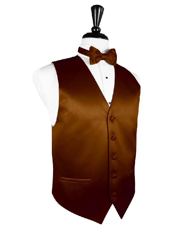 Cognac Luxury Satin Tuxedo Vest Rugged Men's Outdoor  Rugged Men's Outdoor 