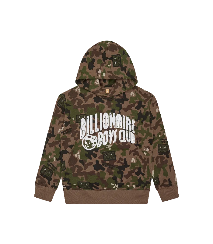 KIDS CAMO ARCH LOGO POPOVER HOOD - BROWN CAMO Trendy Men's Scandinavian Trendy Men's Scandinavian