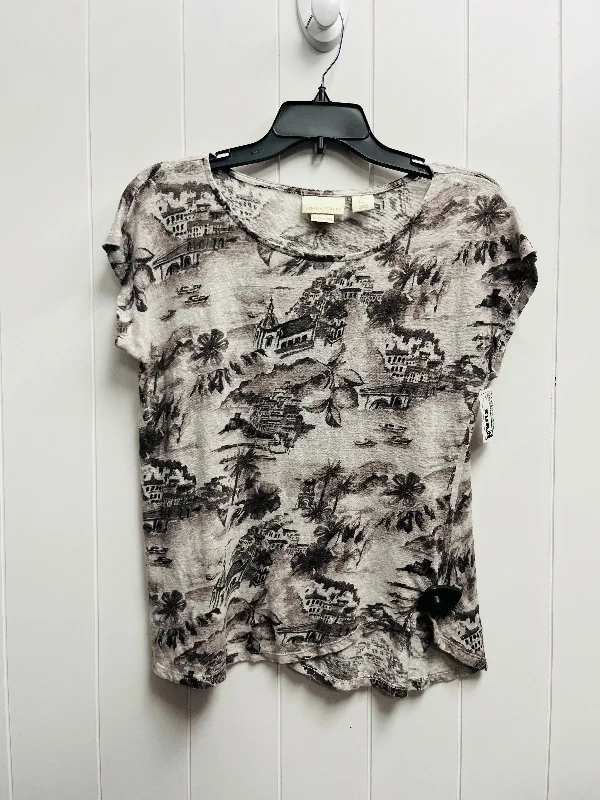 Top Short Sleeve By Cynthia Rowley In Grey, Size: L Traditional Men's Country