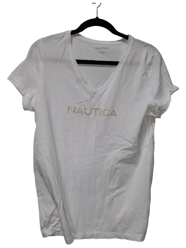 Top Short Sleeve By Nautica  Size: L Polished Men's Silk