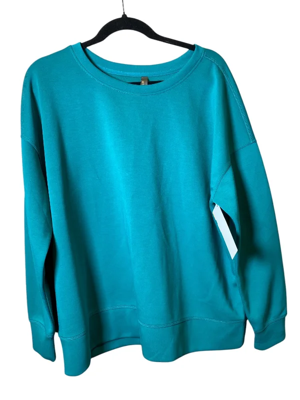 Top Long Sleeve By Mondetta In Teal, Size: Xxl Traditional Men's Wool