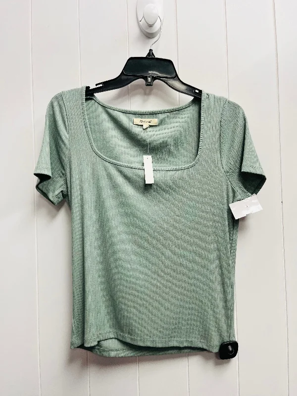 Top Short Sleeve By Madewell In Green, Size: M Laid