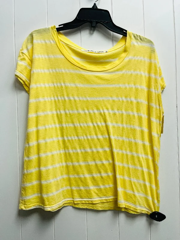 Top Short Sleeve By Michael Stars In Yellow, Size: S Gym