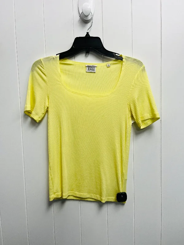 Yellow Top Short Sleeve Basic Scotch & Soda, Size Xs Elegant Men's Cashmere