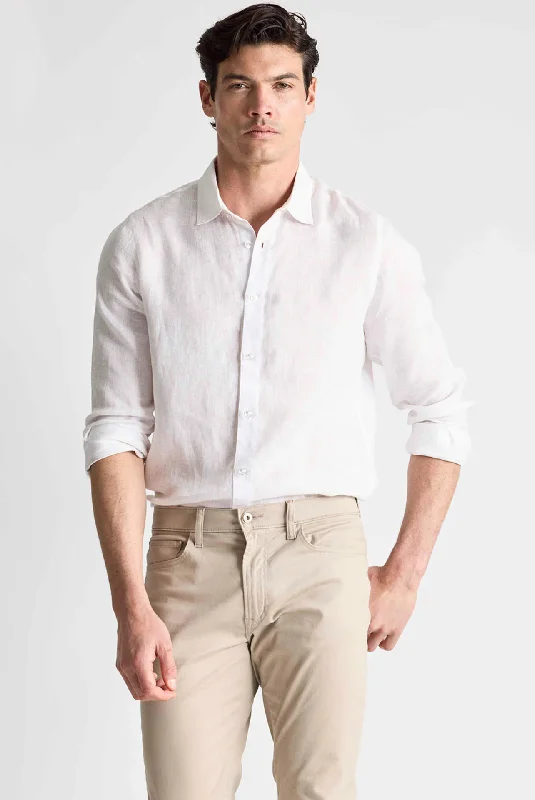 SOLID LINEN - WHITE Minimalist Men's Casual 