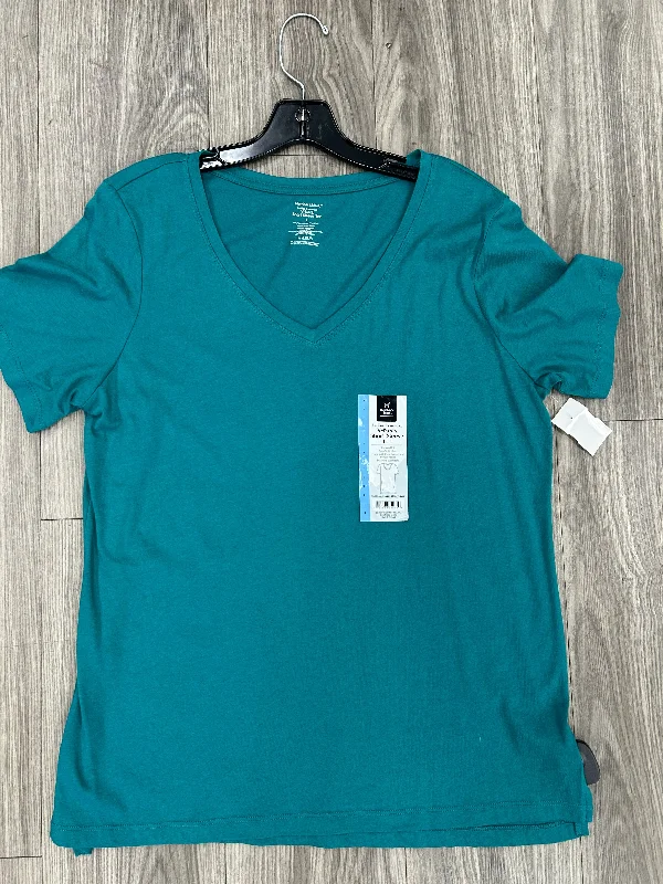 Top Short Sleeve By Clothes Mentor In Teal, Size: L Refined Men's Hand