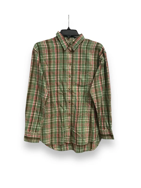 Top Long Sleeve By Lauren By Ralph Lauren In Plaid Pattern, Size: S Relaxed Men's Australian 