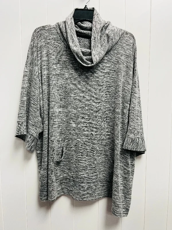 Tunic Short Sleeve By Cuddl Duds In Grey, Size: M Organic