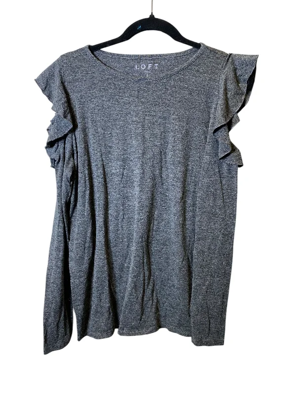 Top Long Sleeve By Loft In Grey, Size: S British Gentleman Style