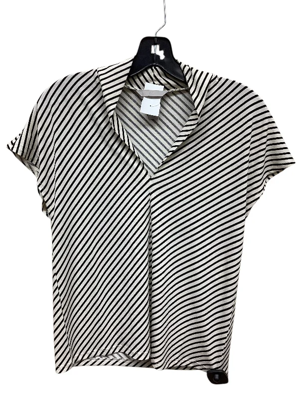 Top Short Sleeve By H&m In Striped Pattern, Size: Xs Vacation