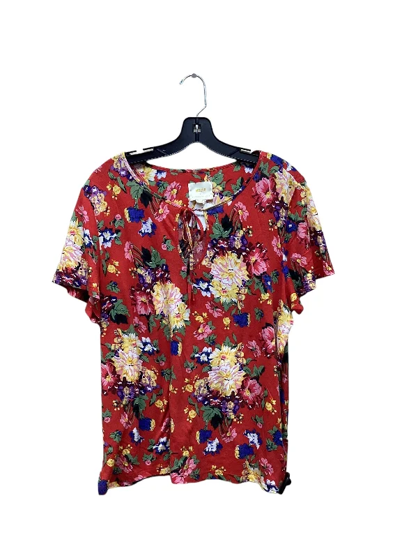 Floral Print Top Short Sleeve Maeve, Size Xl Hip Men's Urban