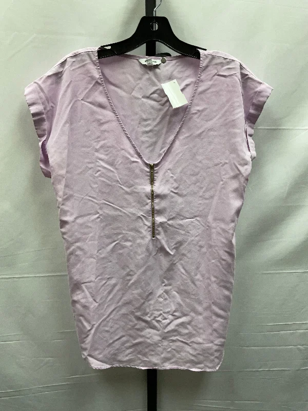 Purple Top Short Sleeve Express, Size L Relaxed Men's Beach