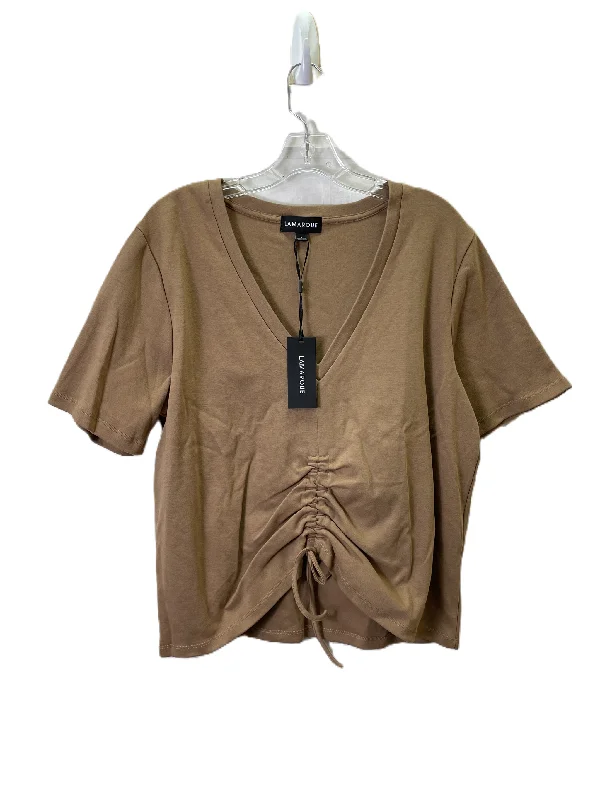 Top Short Sleeve By Lamarque In Tan, Size: L Masculine Men's 