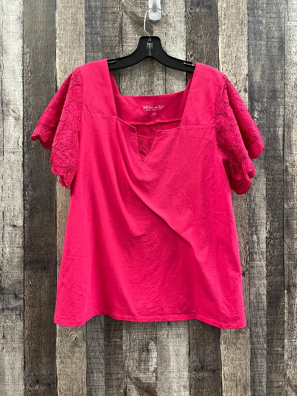 Pink Top Short Sleeve Soft Surroundings, Size L Cozy Men's Winter