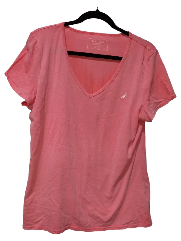 Top Short Sleeve Basic By Nautica  Size: L Laid