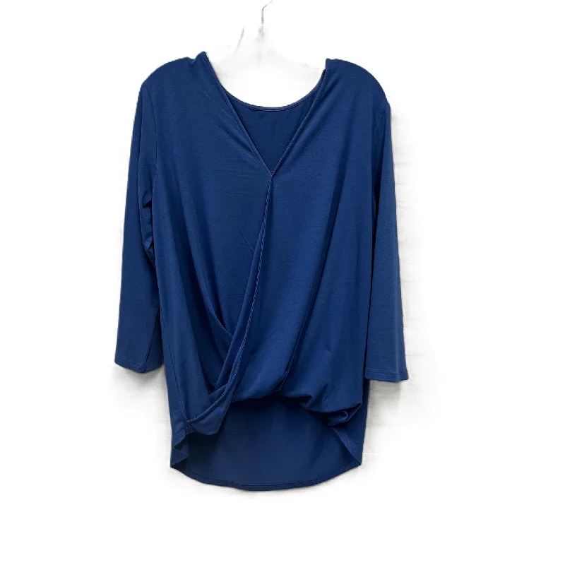 Top Long Sleeve By  In Blue, Size: M Laid