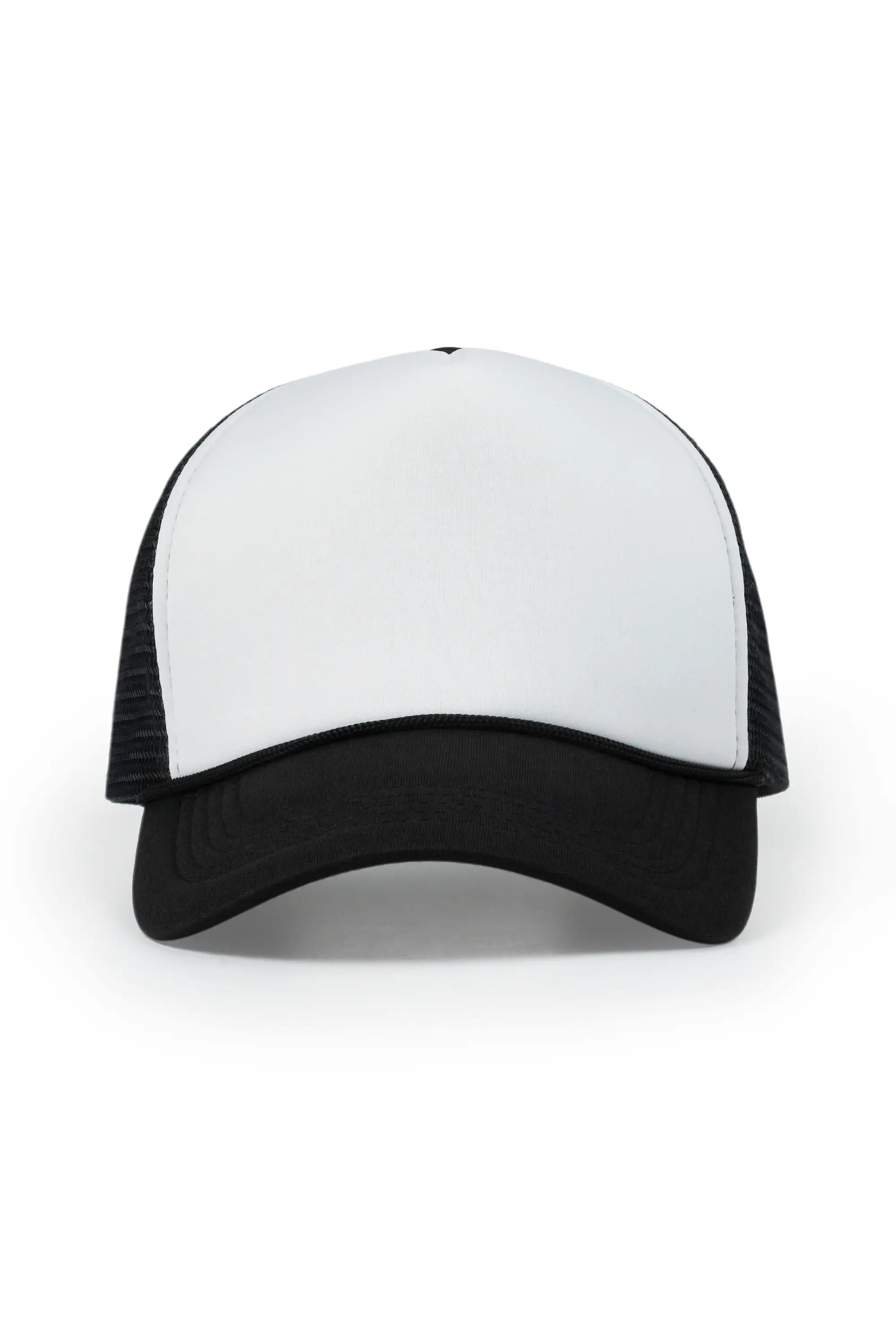 Mens White/Black Basic Trucker Hat Dynamic Men's High