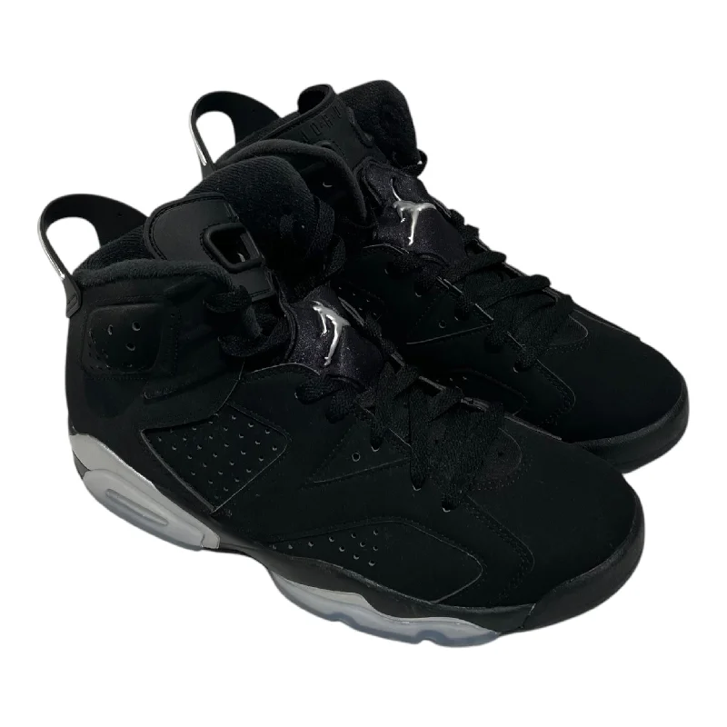 NIKE/AIR JORDAN 6 RETRO/Hi-Sneakers/US 8.5/Leather/BLK/DX2836-001 Artistic Men's Hand