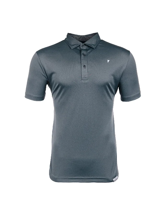 Gray Classic Polo Polished Men's Satin