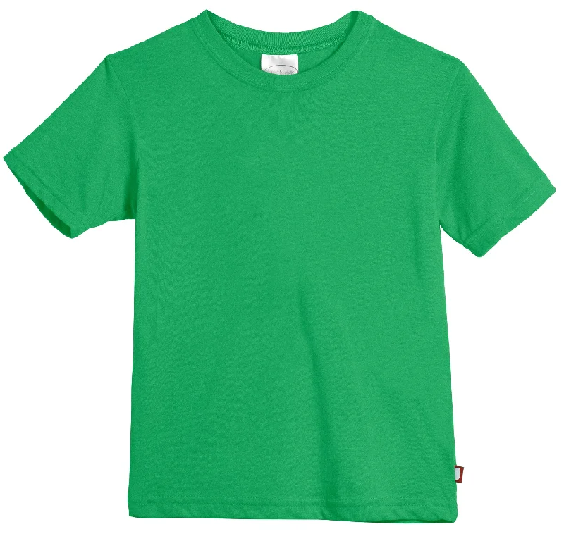 Boys Soft Organic Cotton Jersey Short Sleeve Crew Tee | Elf Green Hip Men's Urban