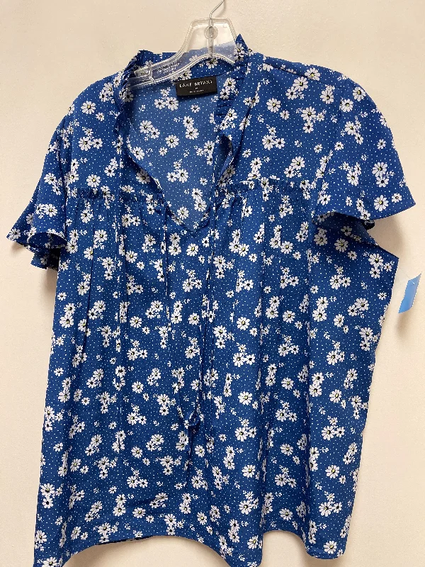 Top Short Sleeve By Lane Bryant In Blue, Size: Xl Casual Men's Short