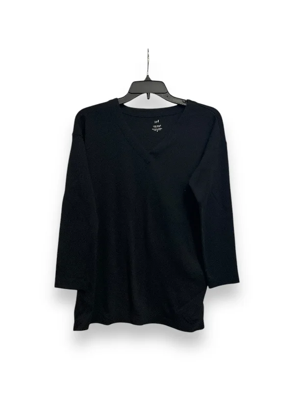 Top Long Sleeve Basic By J. Jill In Black, Size: Xs Elegant Men's Formal 