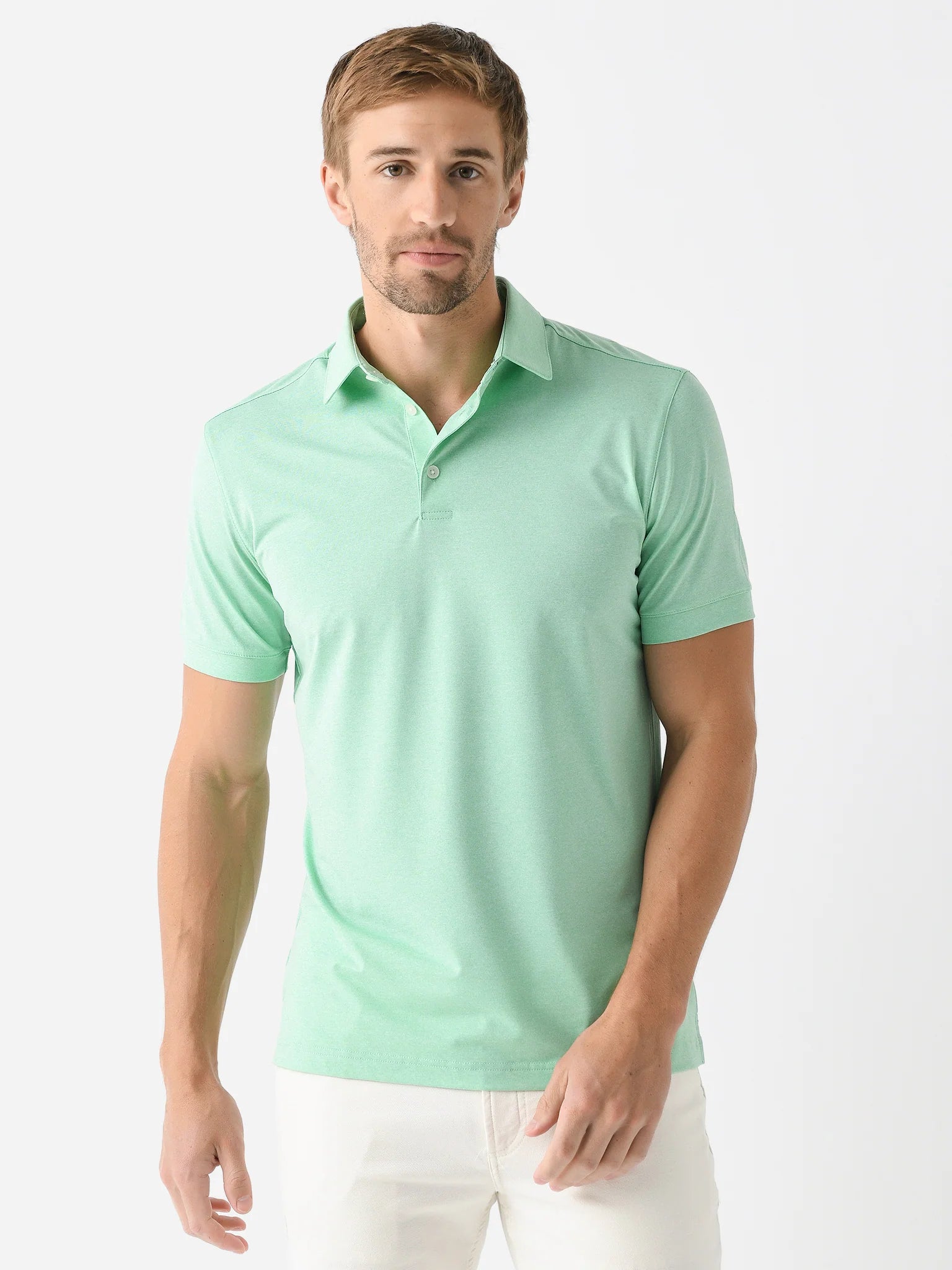 VERSA  COMFORT TRIM FIT POLO - GREEN NEPTUNE Sophisticated Men's French