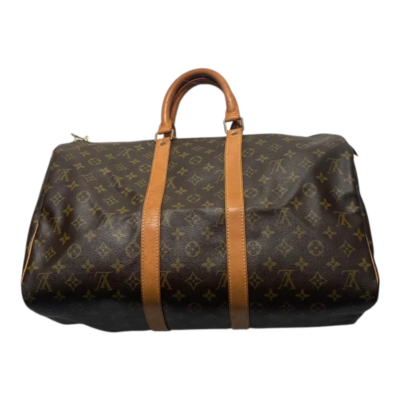 LOUIS VUITTON/Boston Bag/Monogram/Leather/BRW/KEEPALL 50 Confident Men's High