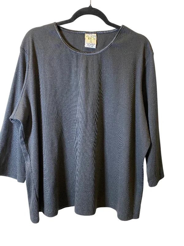 Top Long Sleeve Basic By Allison Daley In Black, Size: 3x Casual Men's Short