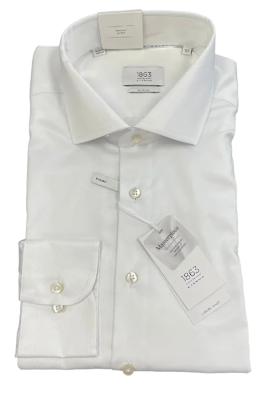 NON-IRON DRESS SHIRT 34/35 - WHITE Elegant Men's Cashmere